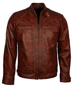 เสื้อแจ็คเก็ตหนังผู้ชายแบบทางการสำหรับฤดูหนาว น้ำหนักเบา ดีไซน์สั่งทำพิเศษ OEM คุณภาพสูง ระบายอากาศได้ดี สำหรับขายออนไลน์ - Product Image 4