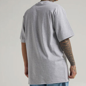 Camiseta Streetwear de 280GSM de alto gramaje con hombros caídos, lisa, para personalizar, precio mayorista de fábrica, camiseta Tri Bled, bajo MOQ - Product Image 4