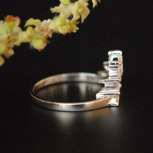 Bague de fiançailles droite en or 10 carats pour amour et cadeaux Star Dust à une seule broche 7 diamants cultivés en laboratoire - Product Image 5