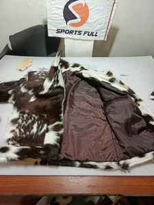 Blouson moto asymétrique en cuir véritable pour femme 2027, imprimé 3D gaufré, tissé, automne-hiver, imperméable, coupe-vent, personnalisable - Product Image 5