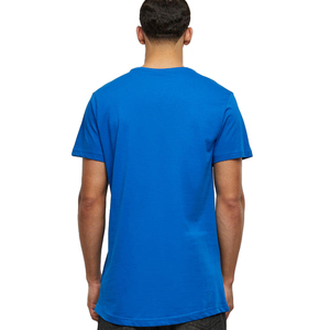 Custom <b>Men</b> Royal Blue <b>Longline</b> <b>T</b> <b>Shirt</b> Premium Cotton Crew Neck Short Sleeve Extended Length Plain Tee - Product Image 2
