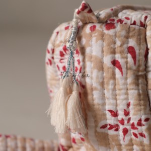 Wholesale Assorted Bags Hand Block Printed Quilted Cotton Cosmetic Bags (Set of 3) - Product Image 5