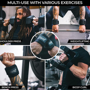 Custom Logo Elastic Weightlifting Wrist Wraps Gym Fitness Support <b>Straps</b> High Quality Powerlifting Bands Wholesale - Product Image 4