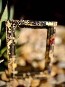 Elegant Handmade Resin Photo <b>Frame</b> 3-Color Letterpress Printing Wall <b>Mount</b> for Tabletop Display Home Office Bedroom Living Room - Product Image 2