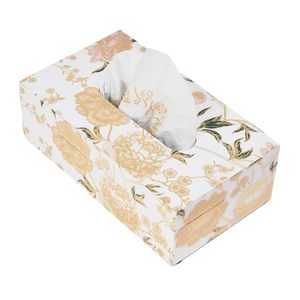 Floral Printed Wooden <b>Tissue</b> Box & Napkin Holder-Rectangular Design for Kitchen <b>Wedding</b> Home Bedroom Living Room Decor - Product Image 2