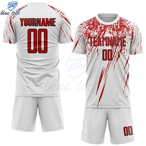 High Quality Custom Printed Soccer Uniform Set for Men's Teams with Quick Dry Breathable Jersey and Shorts Sportswear - Product Image 5