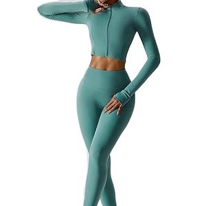 Juego de Yoga sin costuras de alta calidad de 3 piezas para mujer, conjunto de 2 piezas, ropa deportiva para gimnasio, ropa deportiva para Yoga, entrenamientos elegantes 2026 - Product Image 1