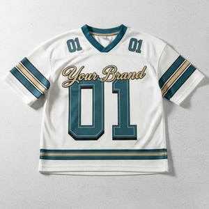 Custom American Football Jersey Women Oversized Mesh Shirt Baseball Style Sportswear Breathable Team Uniform OEM Service - Product Image 4