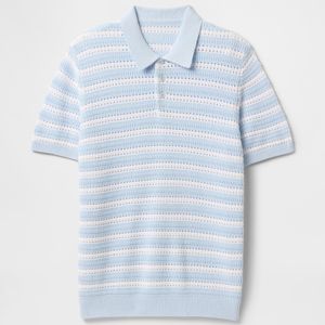Polo en tissu éco-responsable en fibre de bambou, doux, respirant, à manches courtes, design minimaliste pour homme - Product Image 6