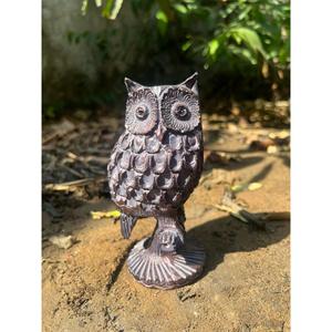 Escultura Decorativa de Búho de Bronce, Accesorios de Jardín, Técnica de Fundición a Mano, Estatua de Búho Vintage, Decoración de Exterior, Artesanía en Metal - Product Image 6