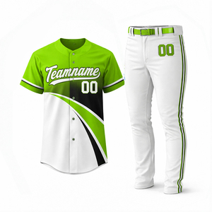 Vêtements de softball respirants à séchage rapide, jersey boutonné pour garçons, unisexe, chemises noires pour hommes - Product Image 6