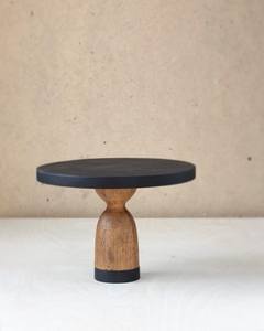 Trending Dual Color Wooden Cake Stand Set Dessert Display Pedestal Tray Black White Modern Serving Decor Item - Product Image 3