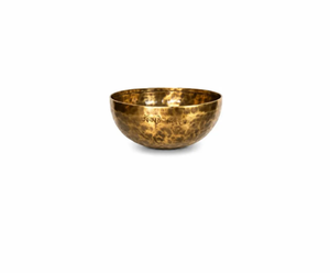 Cuenco Tibetano Premium de Luna Llena, Hecho a Mano en el Himalaya, Cuenco de Meditación Dorado, Cuenco Redondo de Metal Estilo Tibetano - Product Image 6