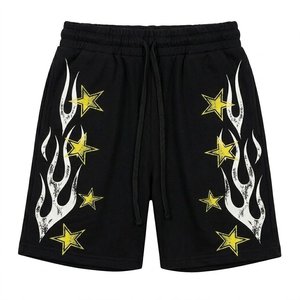 Nouvel ensemble sweat à capuche et short noir style flamme pour homme, tenue streetwear 2 pièces, survêtement décontracté et sportif, vêtement de mode - Product Image 4
