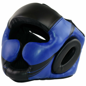Casque de boxe en cuir PU, casque de protection sportif pour adultes, unisexe, rouge et noir - Product Image 5