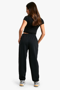 Pantalones Deportivos Extra Grandes de Primera Calidad para Mujer, Color Negro, Combinables, Tela Suave al Tacto, Pantalones Deportivos de Pierna Recta para Mujer - Product Image 2