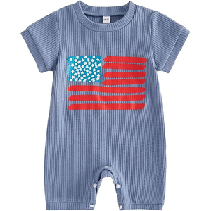 Combinaison en néoprène pour bébés garçons, imprimé ancre marine, manches trois quarts, fermeture éclair, tenue décontractée d'été - Product Image 3