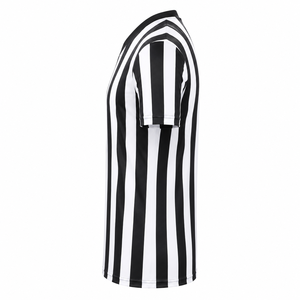 Chemise d'arbitre unisexe à rayures noires et blanches, col en V, manches courtes, maillot d'arbitre de basket-ball, respirant, séchage rapide, anti-UV - Product Image 3