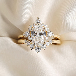 Anillo de Compromiso Iced Jewelz Moissanite, Corte Ovalado de 3.10 Quilates, Engaste de Garras, Oro Amarillo de 14k, Joyería Fina Romántica, Superventas - Product Image 3