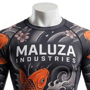 Rashguard BJJ à manches longues, design personnalisé, haute élasticité, vêtements de combat, sous-vêtement de compression pour la gym, maillot de sublimation - Product Image 3