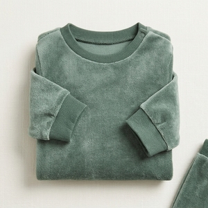 Conjunto de Ropa Casual de Algodón para Niñas Pequeñas, Sudadera con Capucha y Pantalones con Diseño Estampado de Cuello Redondo para Invierno - Product Image 1