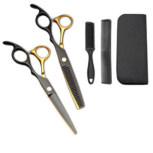 New Durable Blunt Barber <b>Thinning</b> Shears Kit <b>Mirror</b> Polish Stainless Steel Scissors Set Short Handle Comb Lightweight - Product Image 2
