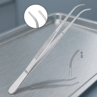 Pinces à pansements courbées à dents crantées pour la chirurgie générale, instrument chirurgical manuel certifié CE de classe I