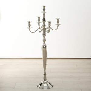 Large Metal <b>Gold</b> <b>Candelabra</b> with 5 Candle Arms Set of 3 for Wedding Table Centerpiece and Christmas Decoration - Product Image 6