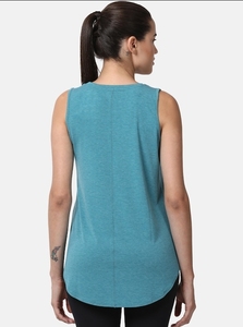 Débardeur sans manches pour femme, vert sarcelle, imprimé feuille d'aluminium « Inhale Exhale Repeat », vêtement de sport décontracté, respirant, en coton tricoté, avec logo frontal - Product Image 2