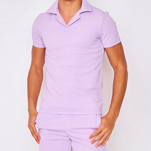 Ensemble de survêtement d'été personnalisé avec logo, 2 pièces, polo et short, pour hommes, course à pied, jogging - Product Image 4