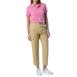 Chemise à manches courtes à col en jersey pour femme, toucher doux, tricotée, légère, coupe ajustée, chic décontractée, couleurs personnalisées, vente en gros - Product Image 2