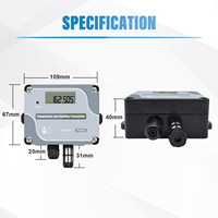Controlador de Clima Inteligente para Automatización de Edificios Tzone THT03R, Montado en Pared, con Salida RS485, Sensor de Temperatura y Humedad