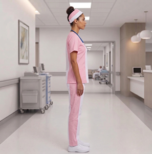 Ensemble d'uniformes d'infirmière à manches courtes, hauts et pantalons, 100% polyester, ensembles d'uniformes médicaux |   Ensemble de blouses d'hôpital pour femmes - Product Image 3
