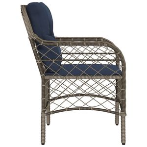 Ensemble de 2 chaises de jardin en rotin PE gris avec housses amovibles standard - Product Image 6