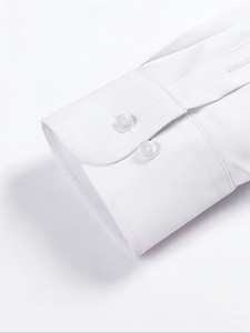 Chemise à manches longues pour homme, coupe ajustée, couleur unie, col à revers, adaptée à diverses occasions telles que les occasions décontractées, les mariages et les rendez-vous - Product Image 6