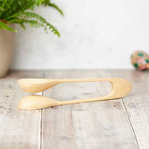Natural Hardwood <b>Musical</b> Spoons Handcrafted Percussion <b>Instrument</b> for Folk Music Rhythm Training and Live Performance - Product Image 2