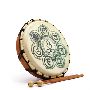 18 Inch Sheepskin <b>Drum</b> Head Foldable Steel Tongue Handmade Tambourine Bodhran <b>Drum</b> Tune Able - Product Image 1