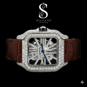 Reloj Deportivo de Lujo para Hombre, Correa de Plata de Ley 925, Diamantes de Corte Brillante, Movimiento de Cuarzo, Cronógrafo, Esfera de Joyería de Moda - Product Image 1