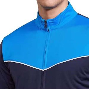 Nouvel ensemble de survêtement élégant en molleton de coton uni, personnalisé, deux pièces, avec bandes latérales pour homme - Product Image 5