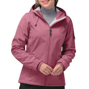 Veste Softshell Imperméable Rose pour Femme à Faible MOQ, Doublée Polaire, Coupe-Vent, pour Activités de Plein Air, Personnalisable OEM, Marque Privée, Vente en Gros - Product Image 1