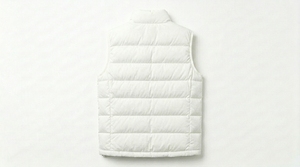 Men's White Quilted Puffer Vest Stand Collar Zip Front Casual Winter Outerwear <b>Lightweight</b> Windproof Sleeveless <b>Gilet</b> - Product Image 2