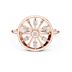 Anillo de Diamantes de Oro Sólido de 14k para Mujer, Corte Brillante Redondo, Anillo de Compromiso Clásico, Apilable, Diseño Minimalista, para Regalo - Product Image 5