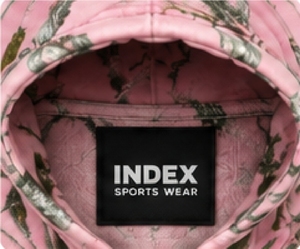 Sudadera con Capucha Rosa Camuflaje para Hombre de INDEX Sports Wear, con Logotipo Frontal y Bolsillos - Product Image 3
