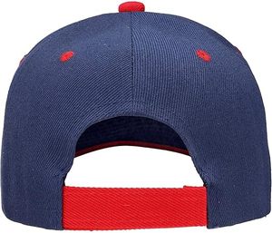 Casquette de baseball vintage bicolore, chapeau de sport ajustable, visière contrastante, broderie de logo personnalisée, visière incurvée, casquette unisexe - Product Image 3