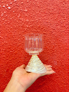 Verres à vin en grès en forme de coquillage, design français artisanal, en laiton, jetables, 6-10 pièces, pour mariage, anniversaire, demoiselle d'honneur - Product Image 4