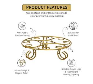 <b>Rectangle</b> Jardiniere Plant StandsPot Stand for Garden for Outdoor Balcony Rustproof Pot Stands for Plants in Balcony Flower Pot - Product Image 3