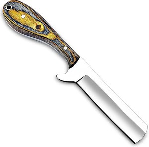 Cuchillo utilitario de cuero Cowboy Bull Cutter de hoja fija, espiga completa de acero inoxidable, mango de madera, para uso industrial - Product Image 3
