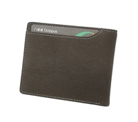 [Best Seller] Dompet Pria Kulit Sapi Asli Castello, Kulit Lembut RFID Bi-fold, Warna Hitam Cokelat Tua, Bukaan Terbuka, Panjang Pendek