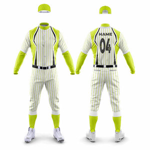 Uniforme de Béisbol Personalizado para Adultos, Jersey Sublimado Multicolor de Manga Larga con Pantalones, Uniforme de Entrenamiento para Jugadores - Product Image 1