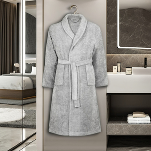 Sợi Nhuộm Siêu Thấm Sử Dụng Nhà Dành Cho Người Lớn Áo Choàng Tắm Với Biểu Tượng Tùy Chỉnh Và Kích Thước Bán Buôn Tại Ấn Độ - Product Image 3